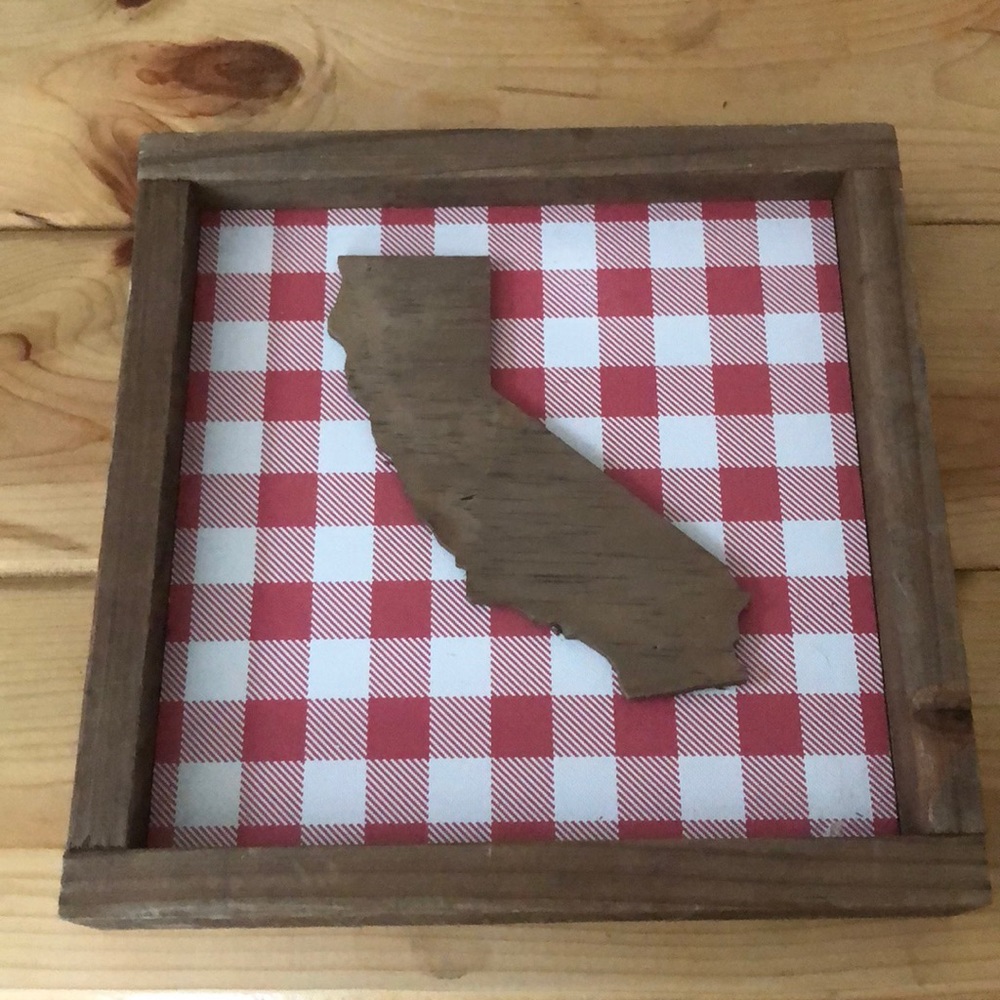 California Wooden Framed Wall Art